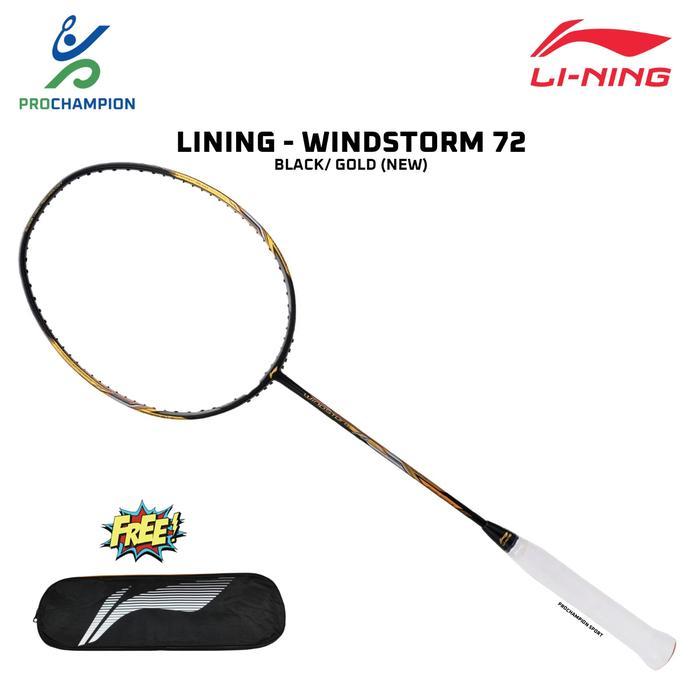 PAKET LINING WINDSTORM 72 NEW COLOR RAKET BADMINTON ORIGINAL