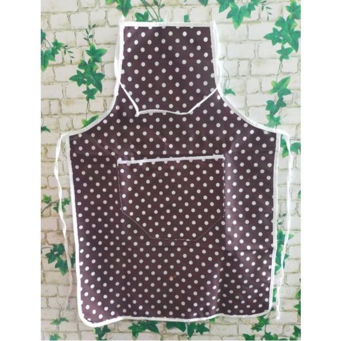 CELEMEK KAIN PULKADOT POLOS CELEMEK MASAK Apron Celemek Masak Tebal