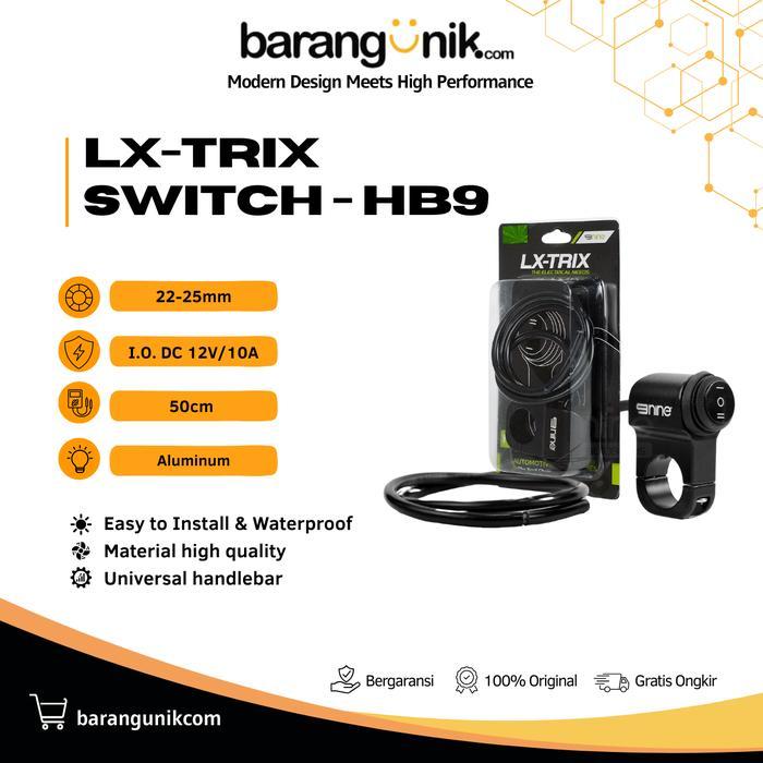 TERBARU Saklar Switch Stang Motor 3 Mode Low High Beam HB9 Waterproof Saklar Lampu Tembak BIled