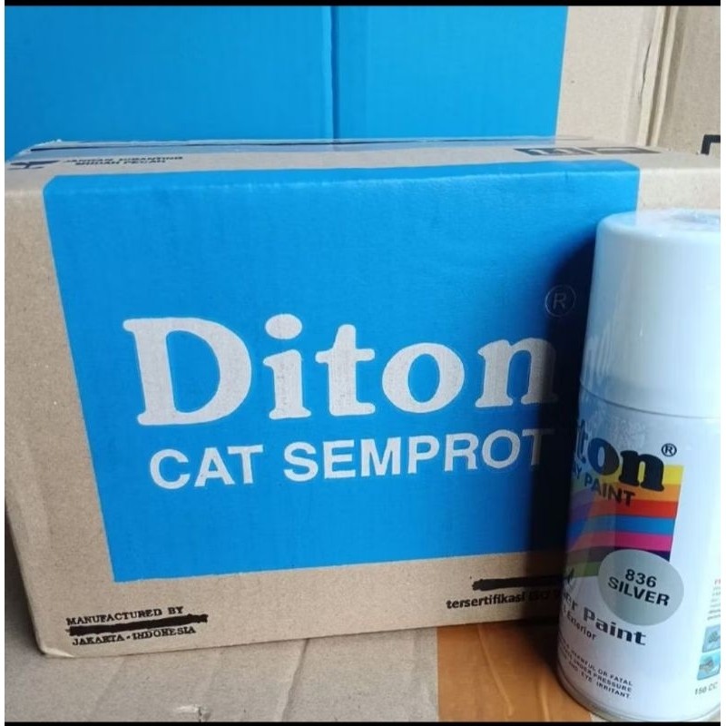 150CC PAKET USAHA 1 DUS pilok diton spray paint diton 836 silver 150cc silper silfer