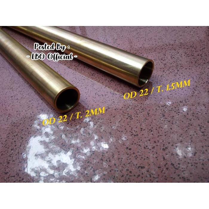 Pipa Kuningan OD 22 Tebal 2mm /10cm Murah