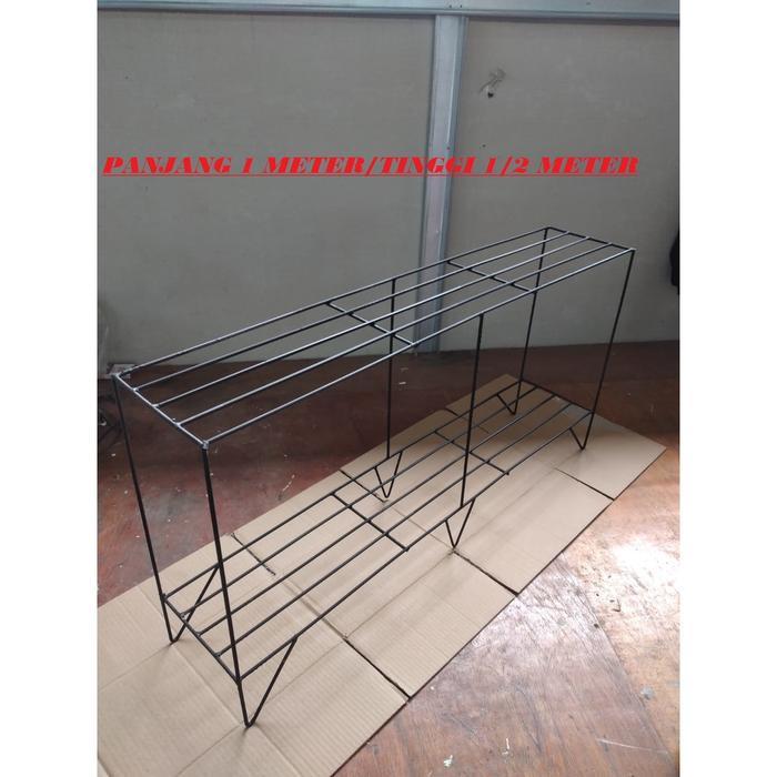 Digazsin_ 1 Meter 2 Susun/Rak Bunga Besi/Standing Pot Besi/Rak Bunga /Standing Pot/Rak Pot