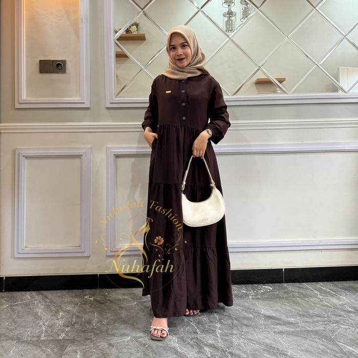 READY Gamis KALITA Rayon Twill / Gamis Susun / gamis Kancing Busui Premium Quality G00D QU4LITY