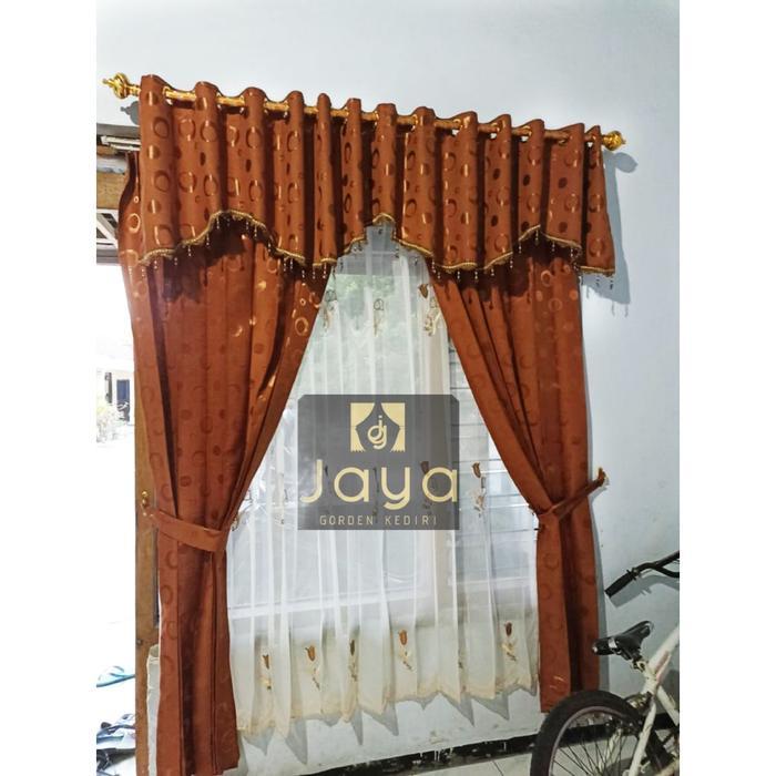 New (GORDEN SET PONI) Gorden embos poni pisah gorden jendela murah gorden pintu