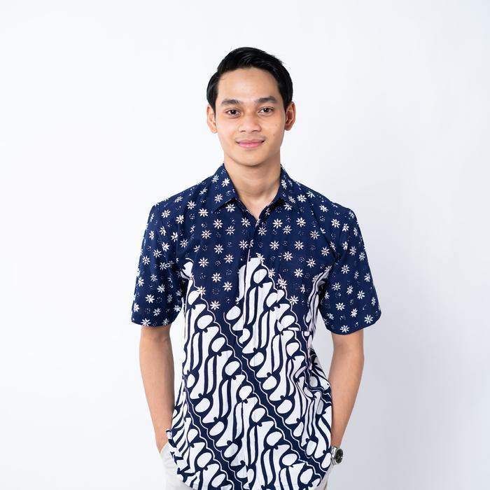 BATIK ARKANZA COUPLE Kemeja Dan Outer Motif Truntum Navy Premium Katun