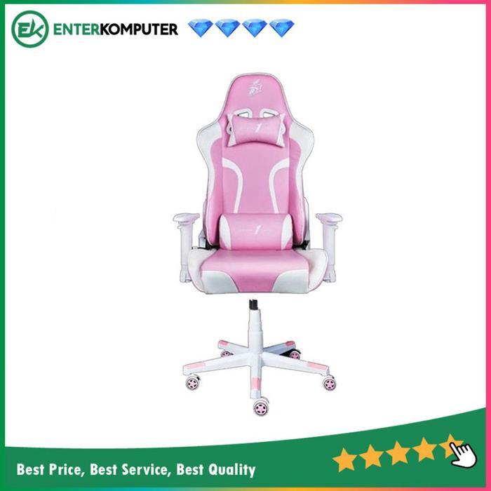 1STPLAYER GAMING CHAIR FD-GC1 - PINK WHITE - All Steel Skeleton