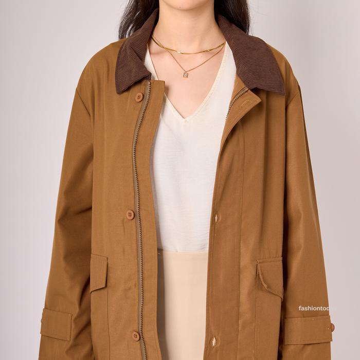 Avenza- Lara Barn Jacket Fashiontoday - Daily Barn Jacket Outer Wanita Lengan Panjang - Bisa Sampai