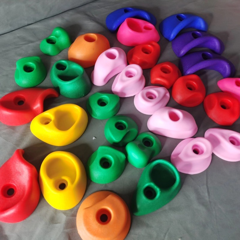 30pcs/set Rock Climbing Holds Wood Wall Climbing Stones Toys Kids Playground Game Hand Feet Hold