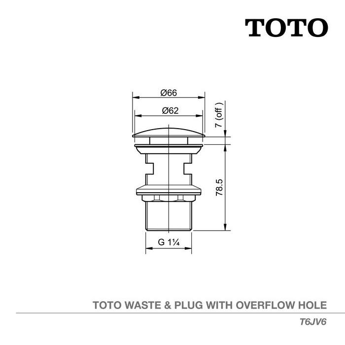 TOTO Afur T6JV6 Afur - Afur Wastafel - Afur Wastafel Pencet