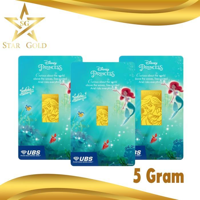 Emas Logam Mulia Ubs Disney Princess Ariel 5Gr 5Gram