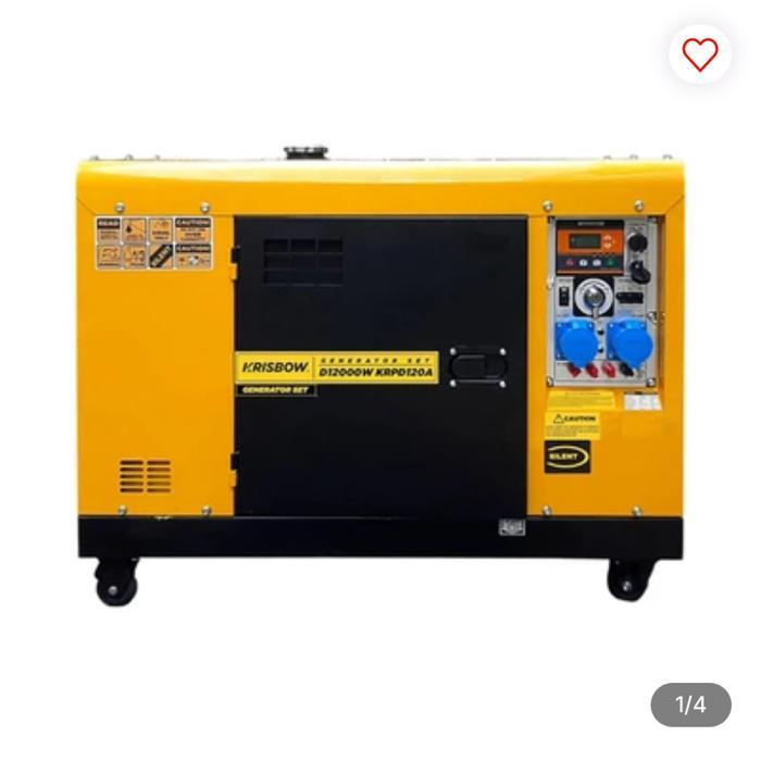 Krisbow Generator Diesel Silent 12000 Watt 1p/3p Krpd120a - Kuning