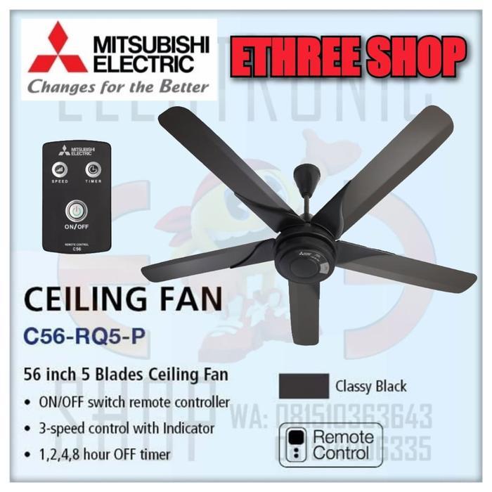 kdzo- Kipas Angin Mitsubishi C56-Rq5 Ceiling Fan 5 Baling Remote C56 Rq5
