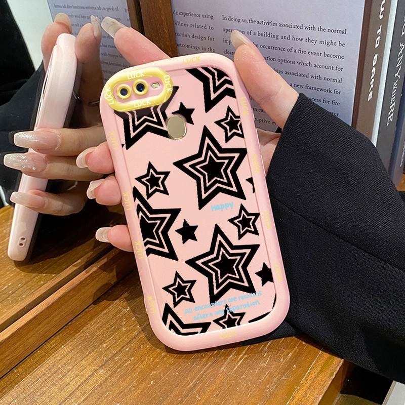 Casing Hp untuk OPPO A7 A5s A12 A12s A11K Case Casing HP Softcase silikon Kasing lanyard pribadi pen