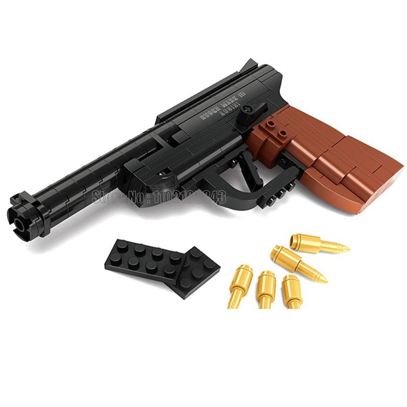 22419 118pcs Military Mark Gun Mauser Pistol Army Weapon Boy Building Blocks Toy Brick