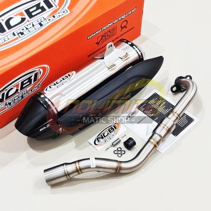Knalpot Standar Racing NOB1 Bold X Stainless Yamaha NMAX OLD