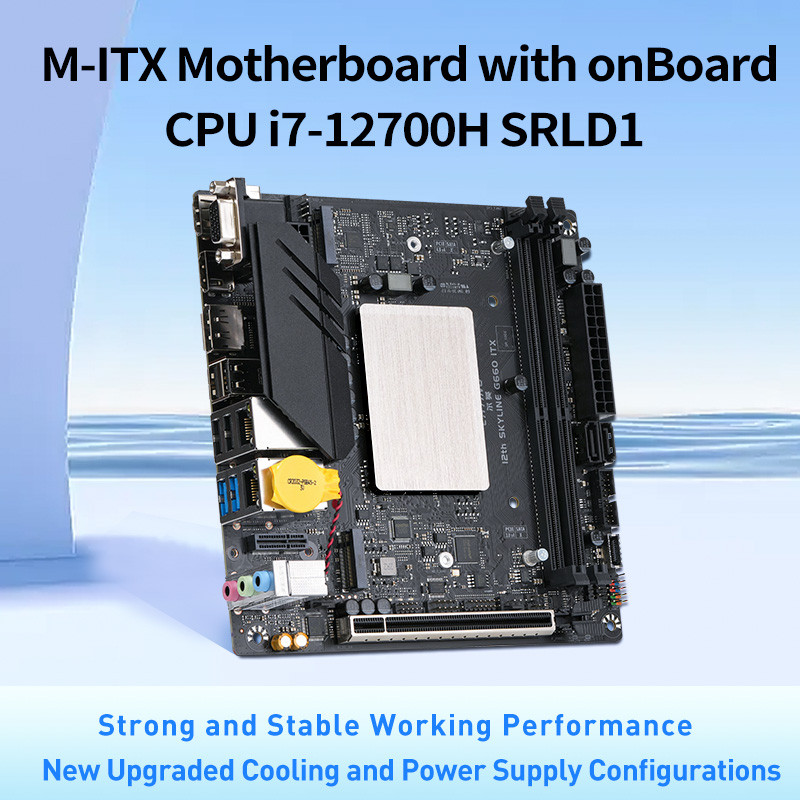 ERYING M-ITX Desktops B660i Motherboard with Onboard CPU Core Interpose Kit i7 12700H SRLD1 i7-12700