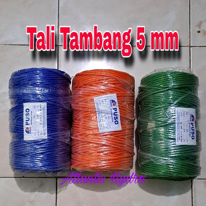 Tali Tambang Plastik 5 mm / Tali Tampar / Tali Jaring (1Roll) MURAH