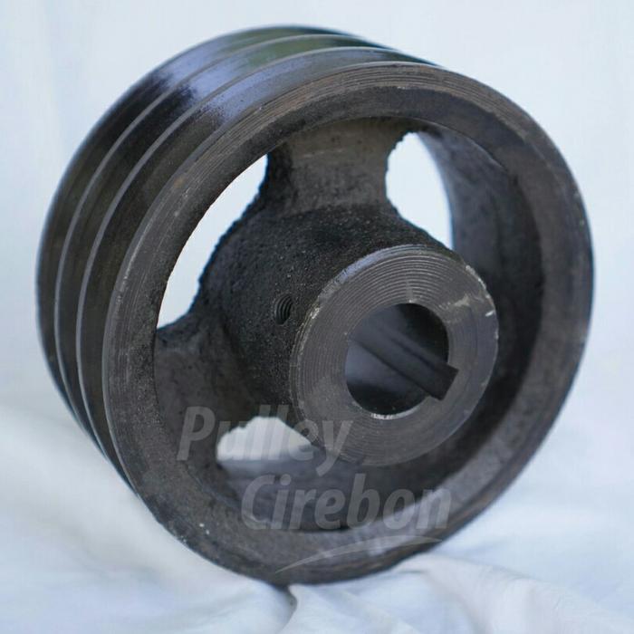 pulley puli jalur B3 - 8 inch Besi cor