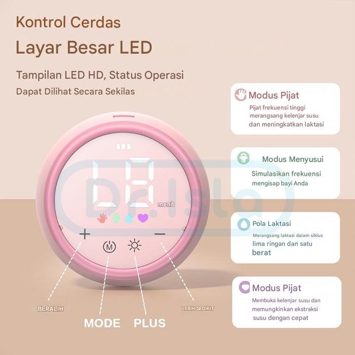 KANTONG ASI GRATISDR.ISLA EB23 POMPA ASI ELEKTRIK TANPA KABEL, POMPA ASI ELEKTRIK TANPA KABEL