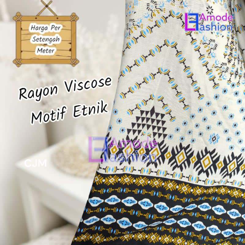 Kain Rayon Viscose Motif Etnik