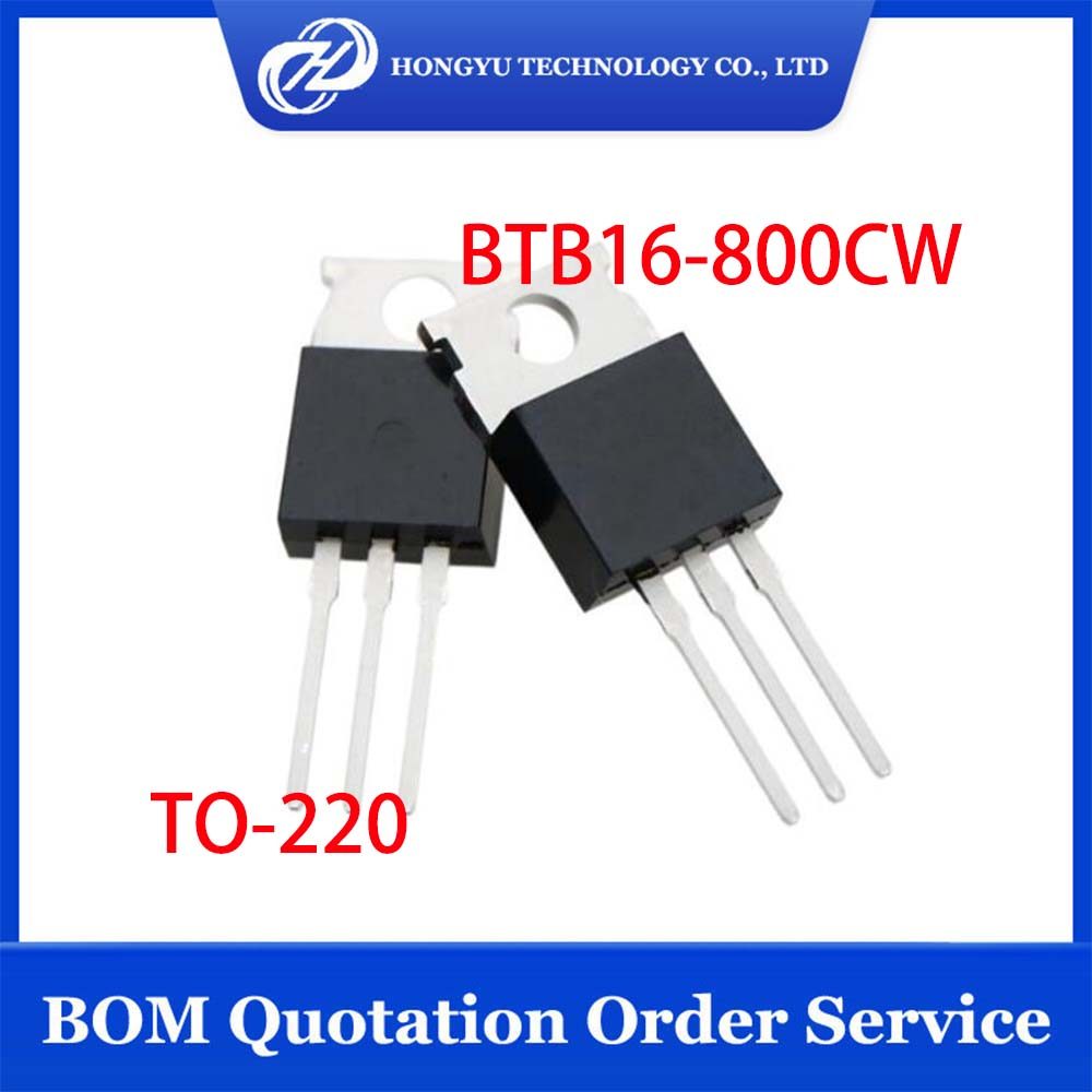 10 Pieces/Lots Wholesale BTB16-800CW BTB16-800C BTB16-800 BTB16 800CW TO-220 TRIACs IC Chipset New