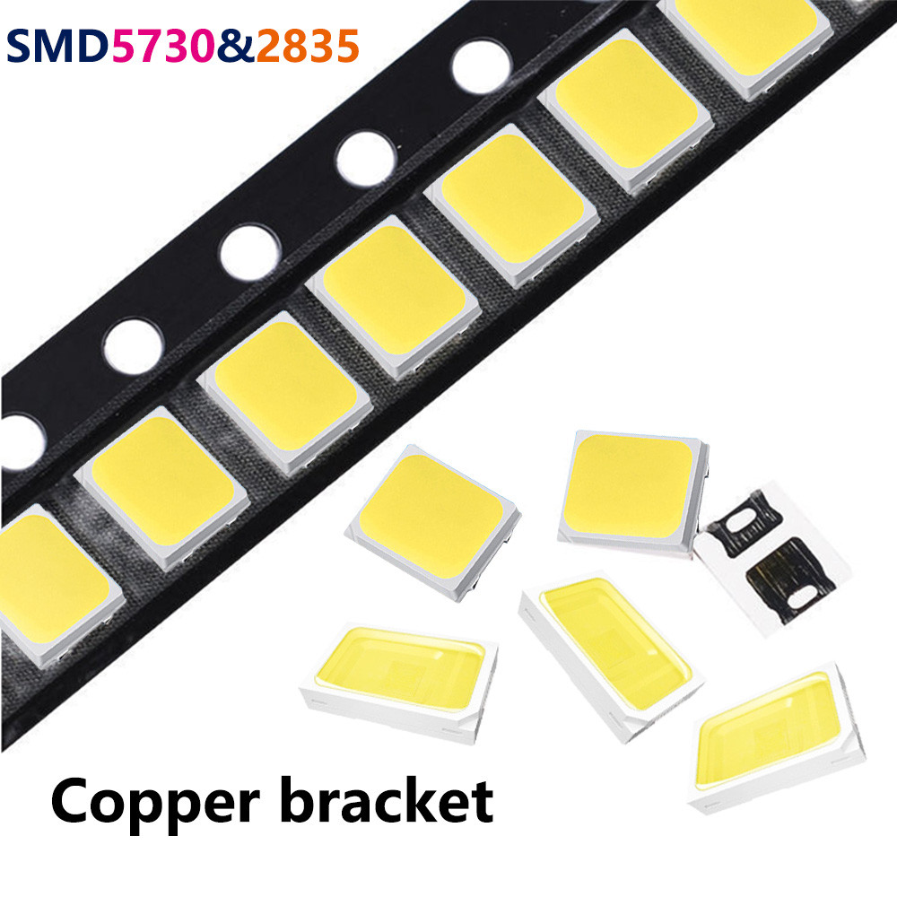 100pcs led smd 5730 or 2835 Copper LED COB Chip Lamp Beads 0.5W Led lighting interior replacement