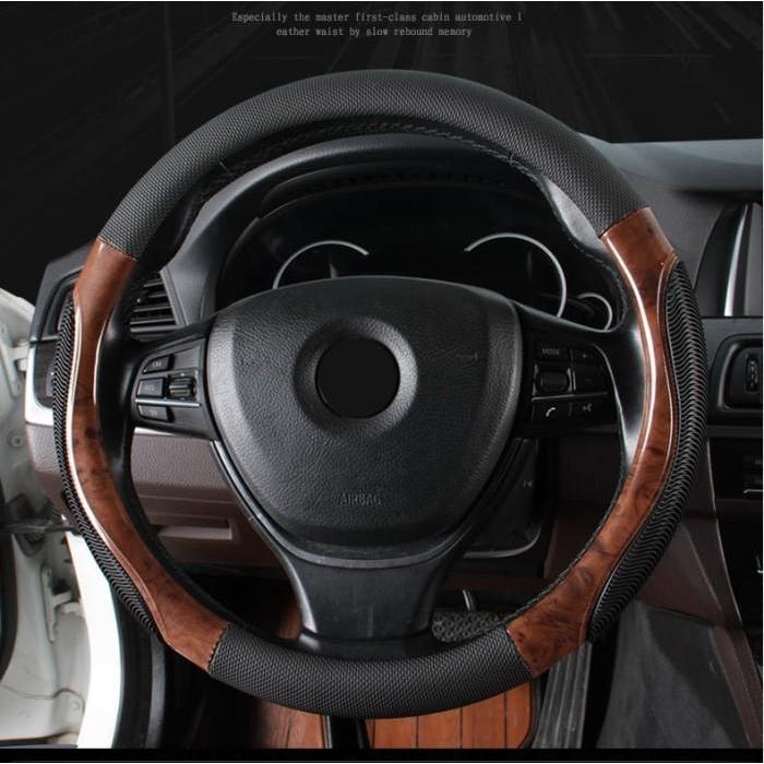 zzse- Innova Reborn Cover Sarung Stir Setir Mobil Wooden Kayu Kulit Fusion R