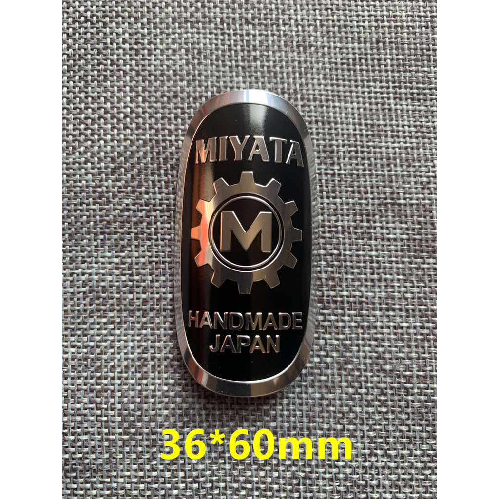 2x miyata vintage classic Bike Head Badge Aluminum Decals Stickers For MTB BMX Folding Bicycle Frame