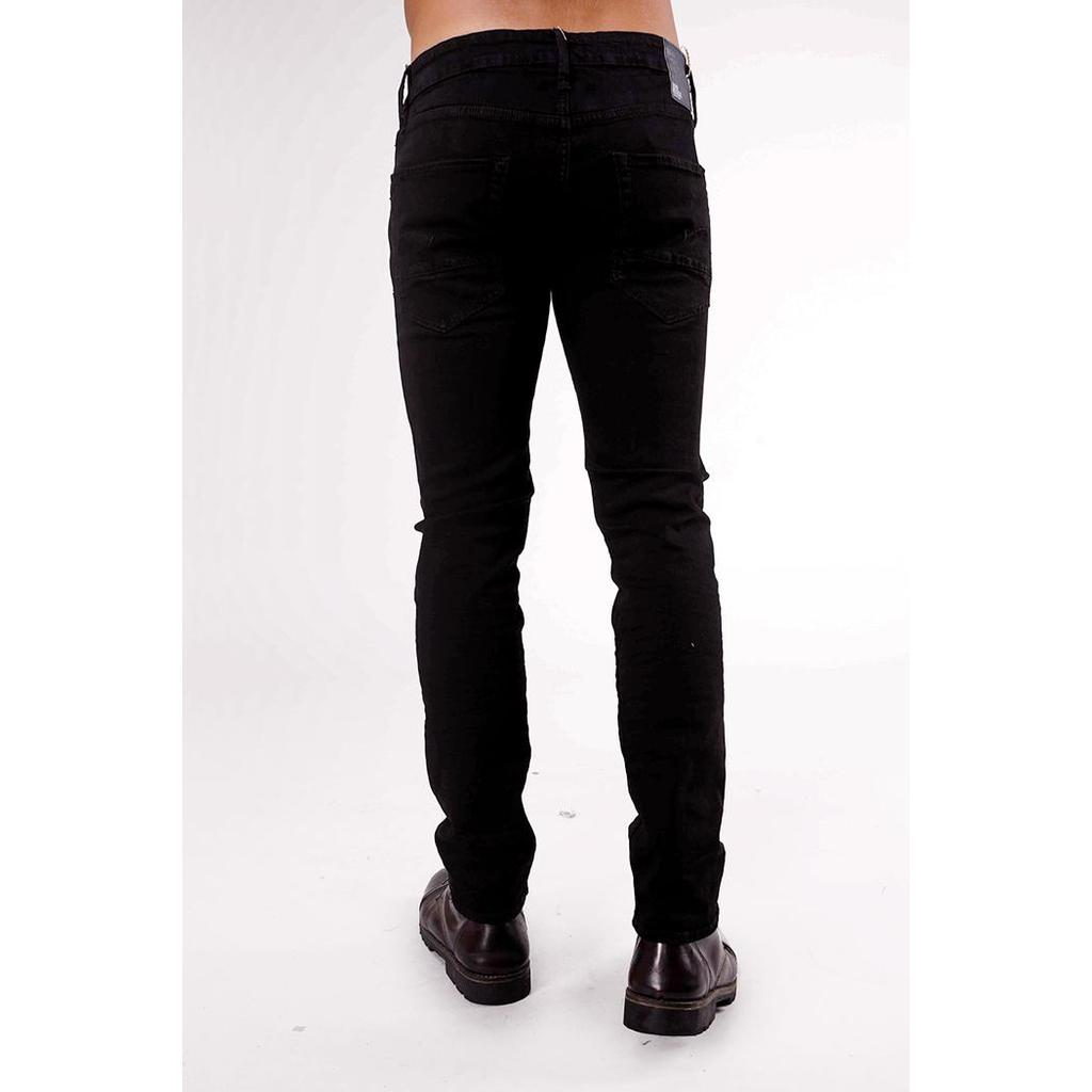 hez3- Celana Pria/Skinny C4 Series Black Raw Handmade 43Kc4B3Bk - Bombboogie