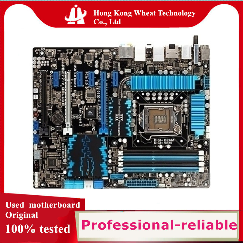 Intel Z77 P8Z77-V DELUXE motherboard Used original LGA 1155 LGA1155 DDR3 32GB USB2.0 USB3.0 SATA3 De