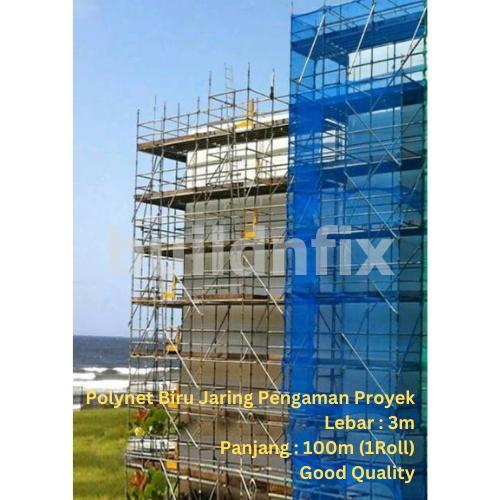 1 ROLL JARING PENGAMAN PROYEK / POLYNET BIRU 100M X 3M