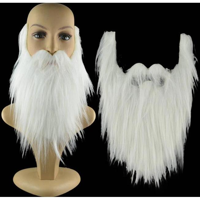 na1q- Jenggot Palsu Beard White Kumis Palsu Putih Santa Claus Sinterklas