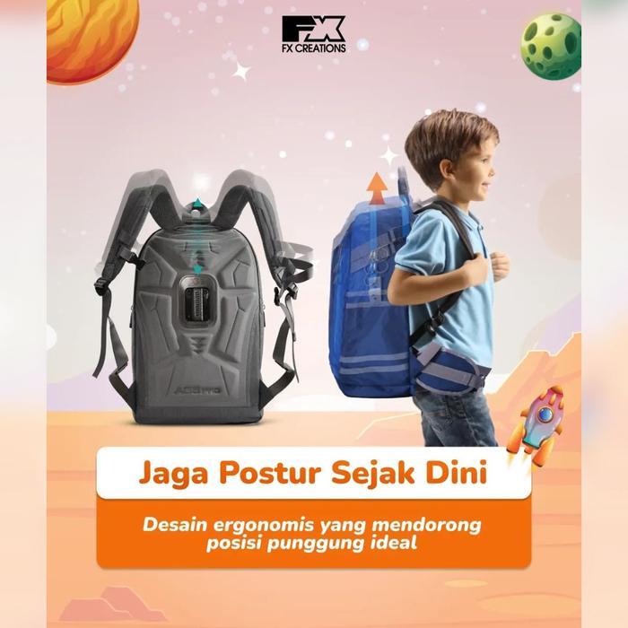 BERMUTU Ransel Sekolah Anak Anti PegalRX-78-2 GUNDAM School Backpack FX Creations SNA242015AGS-98