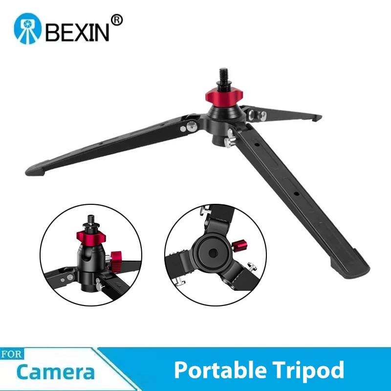 BEXIN ST-3 Aluminum Alloy Tripod Mini Desktop Photography Tripod 3/8 Inch Adapter Monopod Bracket