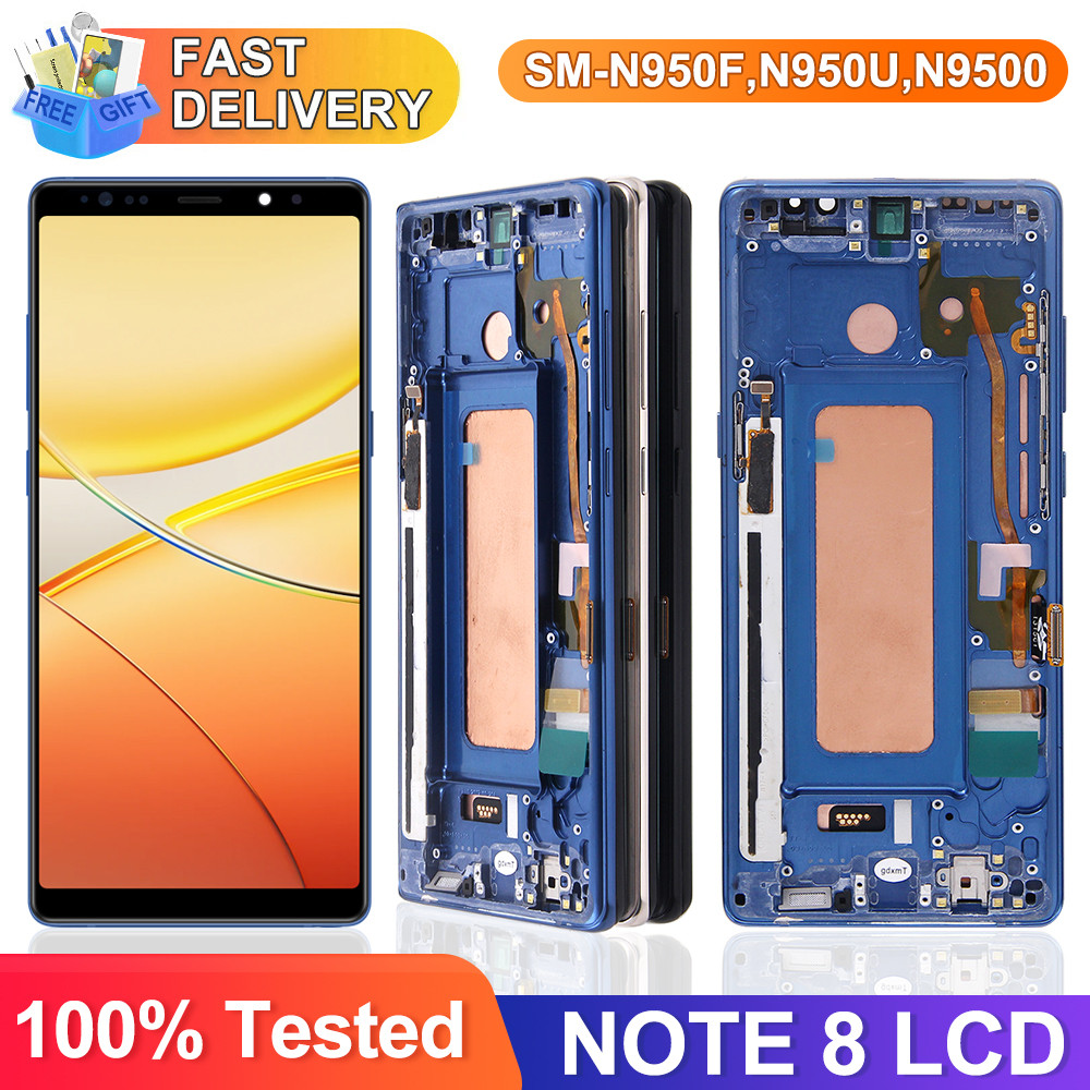 Note 8 Display Screen With Frame For Samsung Note8 N950F N950U N950W N950Fd Lcd Display Touch Screen