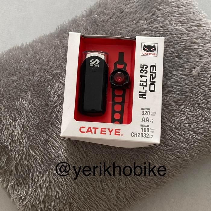 SALE Lampu Sepeda Depan Belakang Cateye HL-135 + Orb Termurah