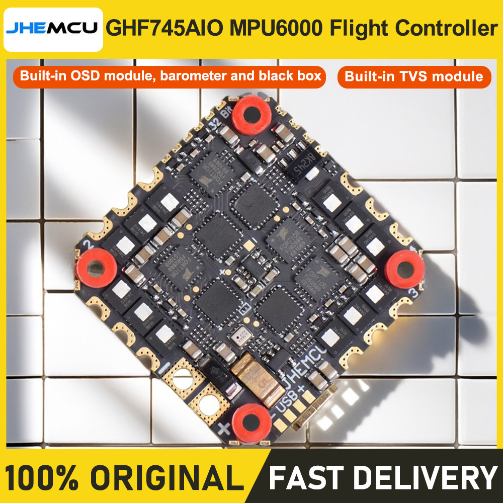 Jhemcu Ghf745Aio Mpu6000 F745 Flight Controller Blheli32 G071 40A / 50A 4In1 Esc 25.5X25.5Mm 3-6S