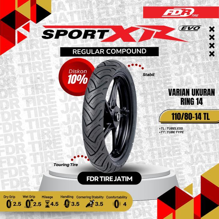 FDR TL SPORT XR EVO 110/80-14 Ban Motor Ring 14 - Tubeless
