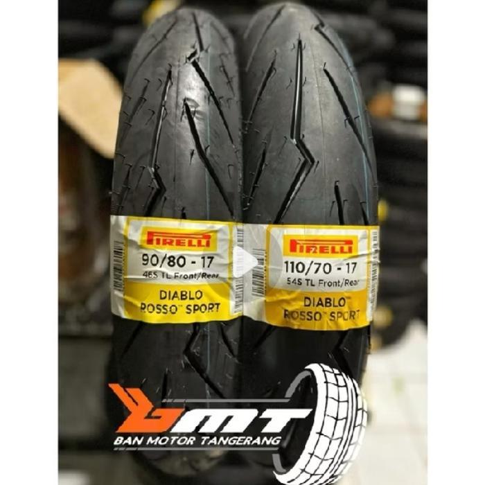 Paket Ban Pirelli Diablo Rosso Sport 90/80 & 110/70 Ring 17