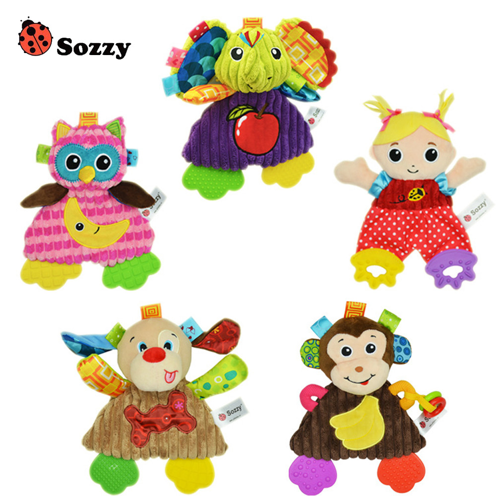 1pcs Baby Soft Appease Toys Calm Doll Teether Towel Playmate For New Born Baby Gift