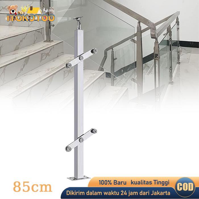 Tangga Stenlis 85cm Railing Tangga Kaca Stainless Sus 201 Promo Premium