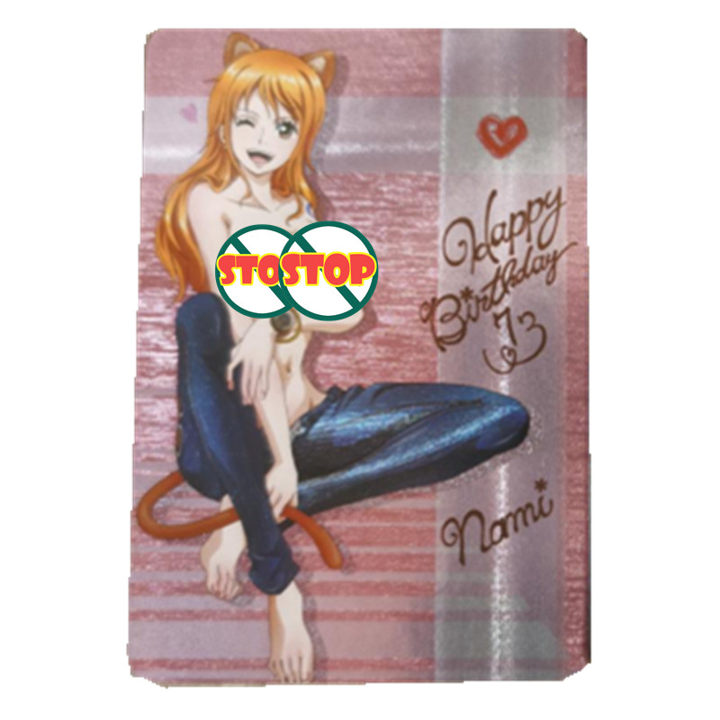 1pcs/Set Manga Anime One Piece Nami Robin ACG DIY Beauty Sexy Card Nude Figure Card Collection Hobby