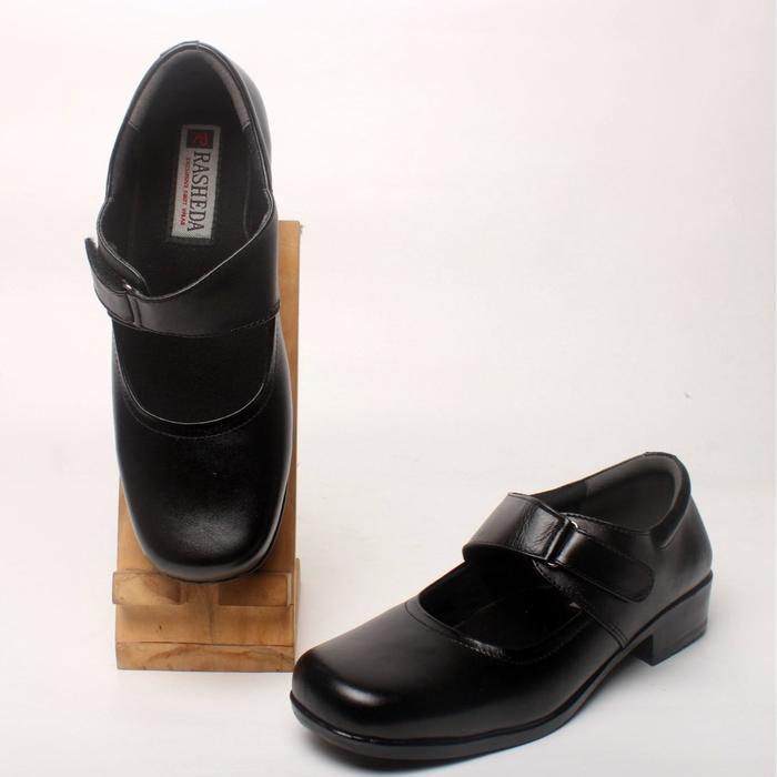 [Voucher] Sepatu Pantofel Formal Wanita Rasheda PK Big Size Hitam Heels Shoes
