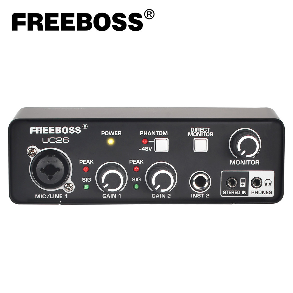 FREEBOSS External Usb Sound Card 24Bit 48KHz Audio Interface 3