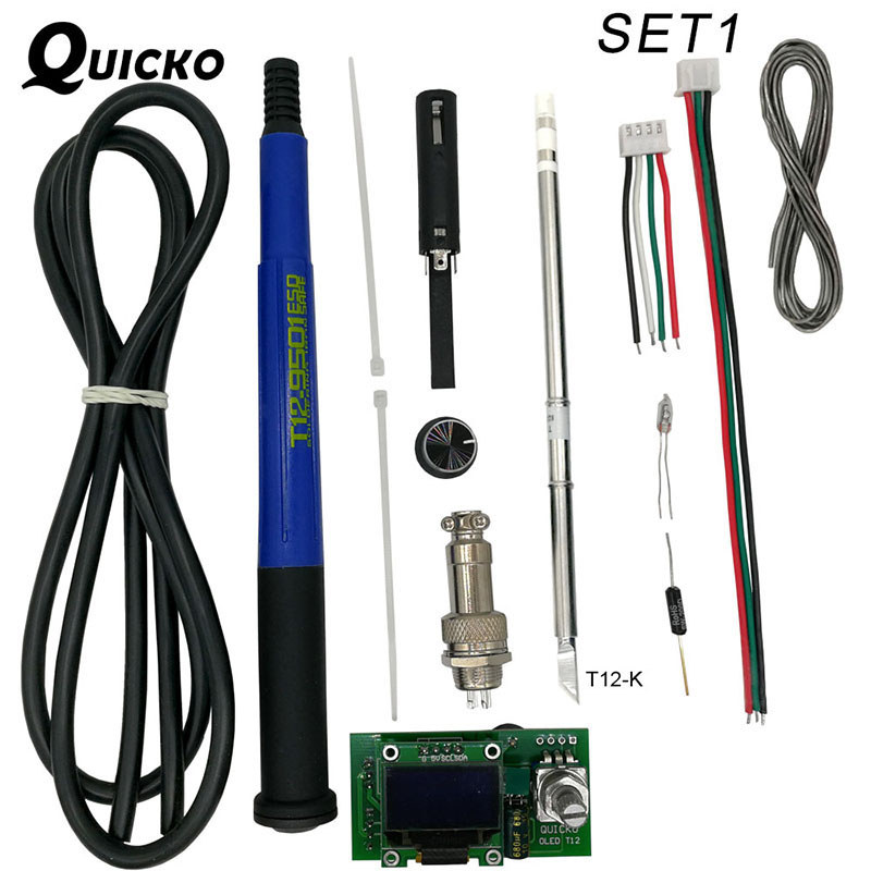 Quicko Temperature Adjust T12 Stc Oled Controller Digital Soldering Iron Station Welding Display