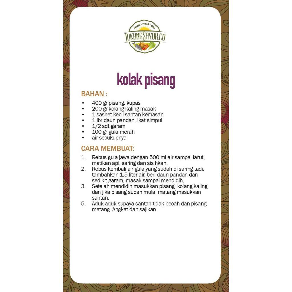 zahr- Kolak Pisang Kolang Kaling / Pack