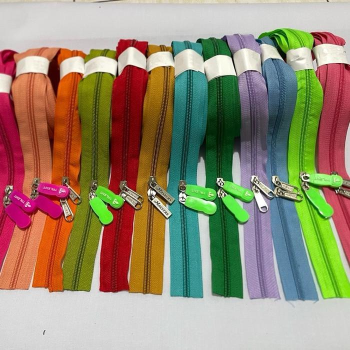 jq41- Resleting Coil No6 Panjang 3 Meter Plus Kepala Resleting Dijual Per Pcs