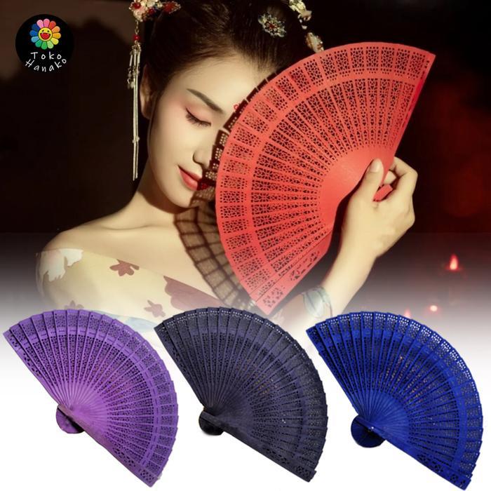 Kipas Kayu Custom Sablon/Kipas Cendana Bali/Souvenir Kipas Kayu Cendan