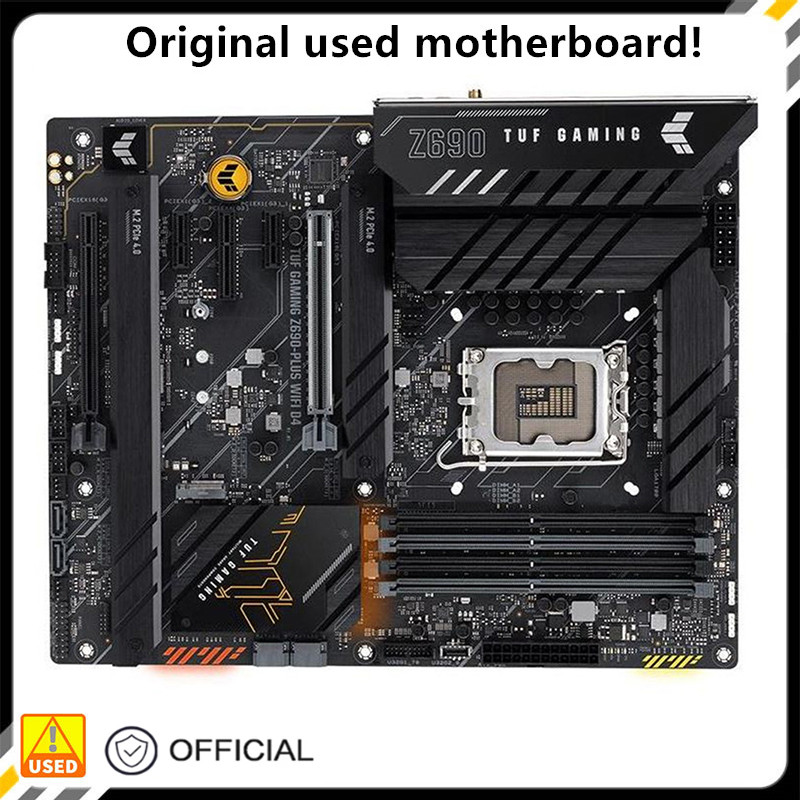 For TUF GAMING Z690-PLUS WIFI D4 Motherboard LGA 1700 For Intel Z690 DDR4 3.0 M.2 NVME Original Desk