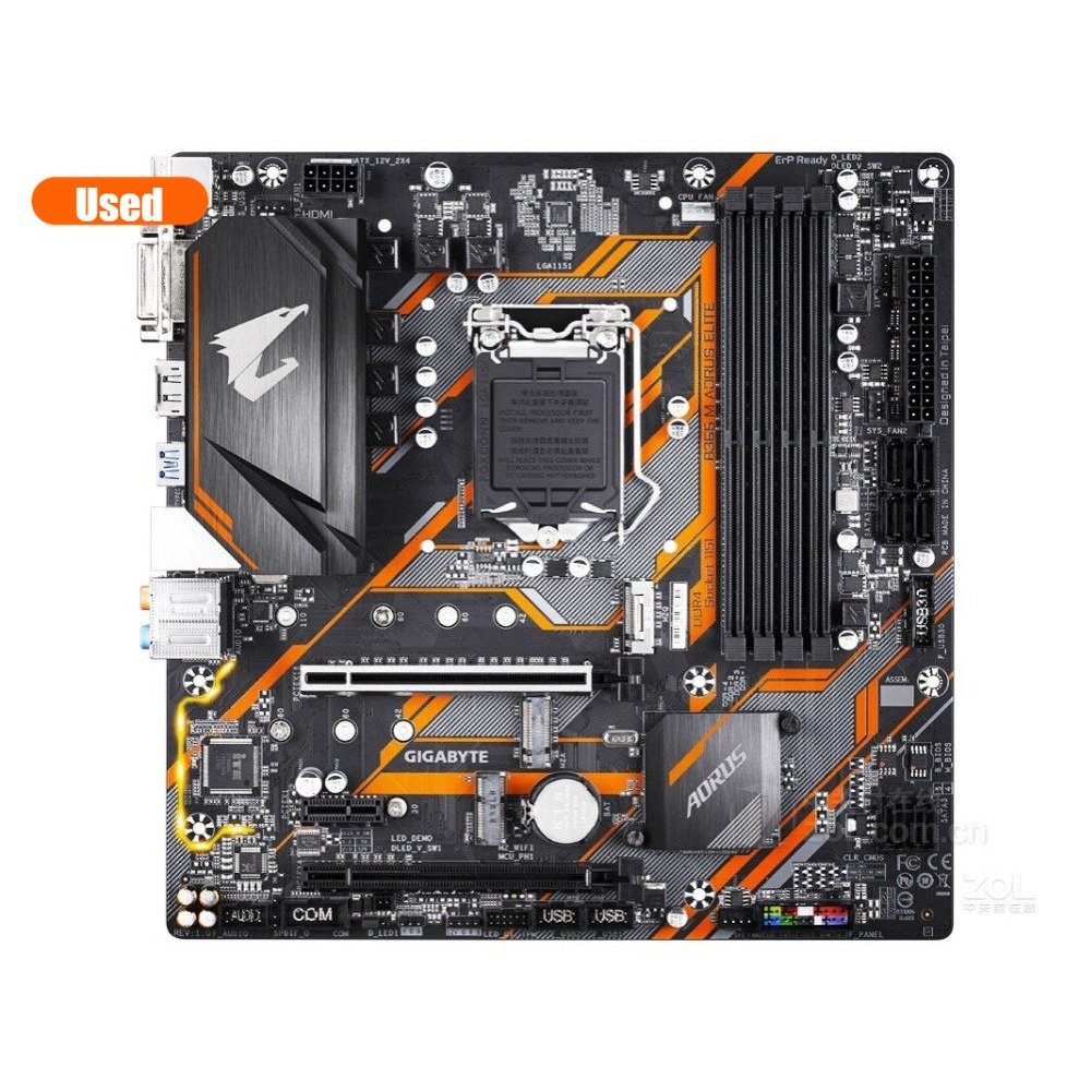 Original motherboard for Gigabyte B365M AORUS ELITE DDR4 LGA 1151 64GB USB2.0 USB3.1 B365 Desktop Mo